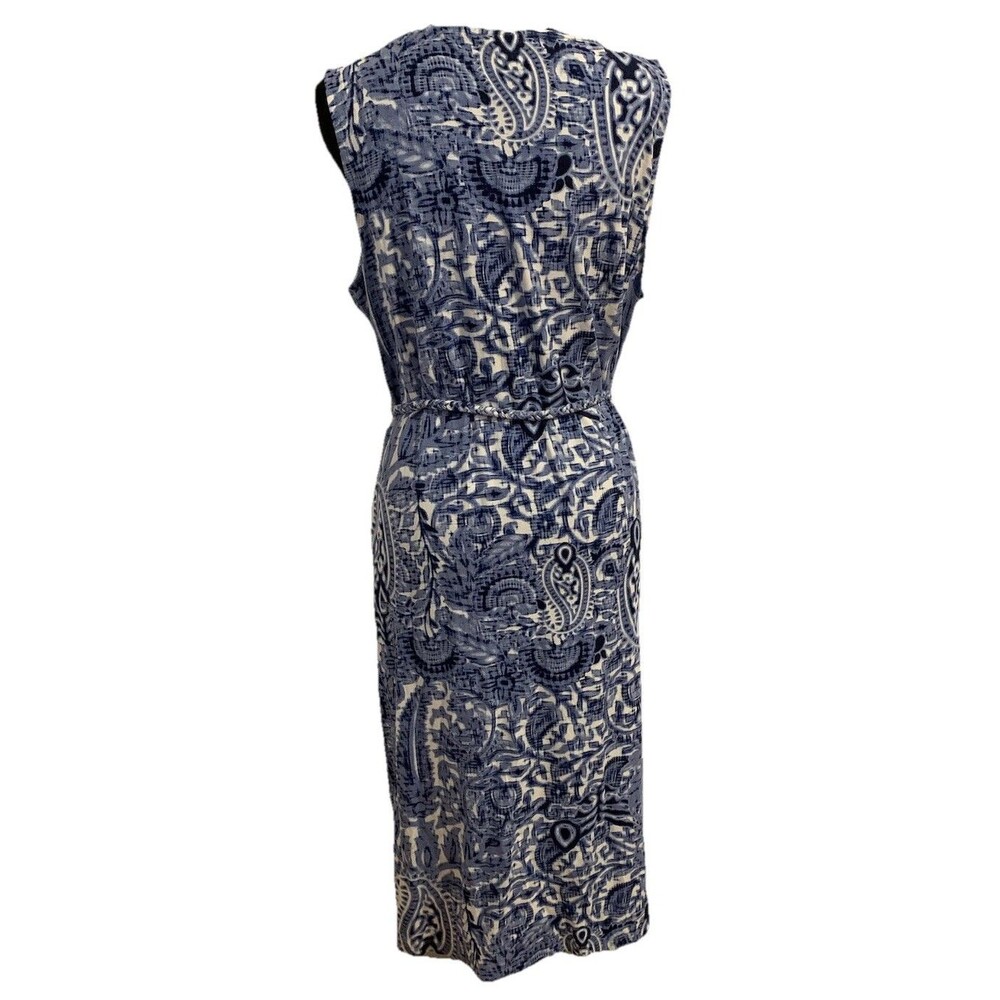 Chicos Size 2 Womens Large Dress Belted Sleeveless Stretch MIDI Please Read - Picture 2 of 8